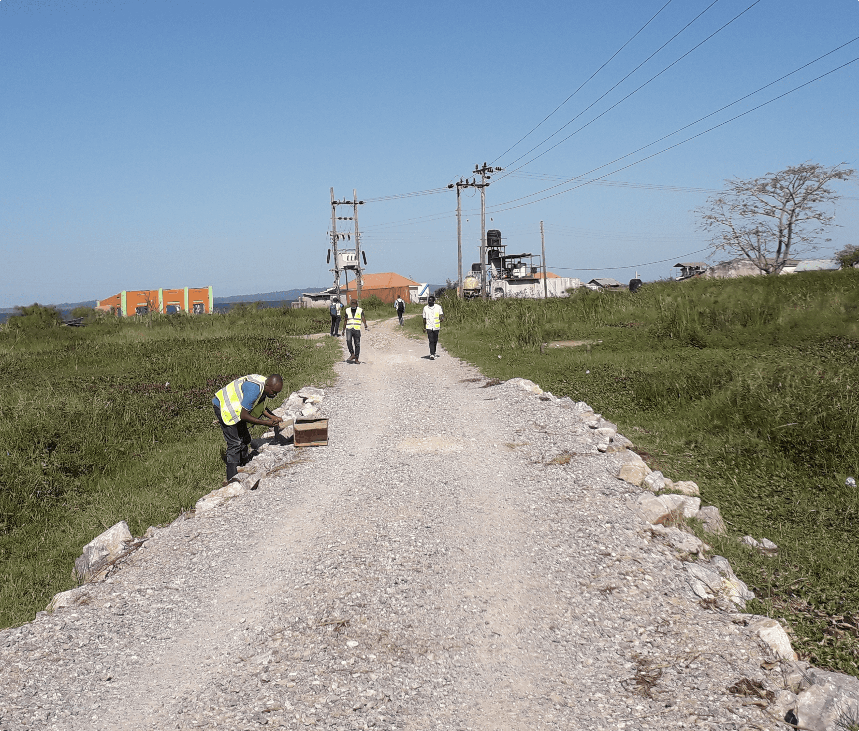 environemntal consultants standing at a site